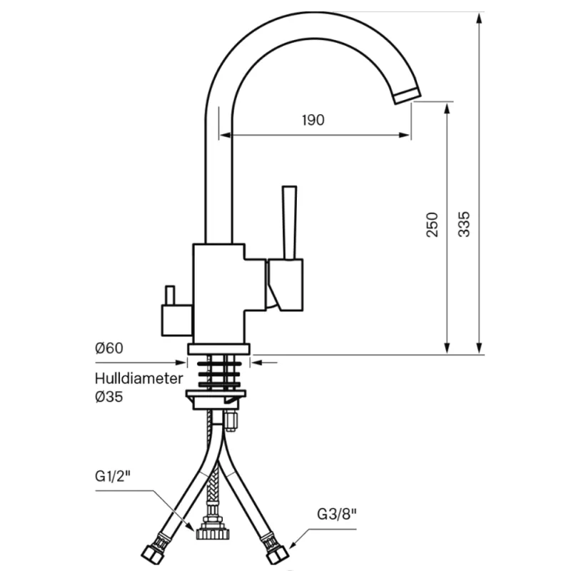 Tapwell EVO184 kjøkkenbatteri