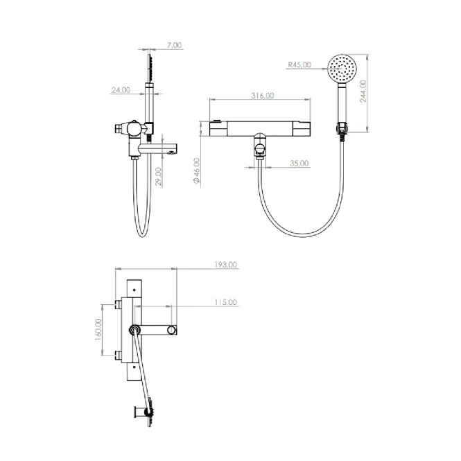Hovedbilde Tapwell ARM026 badekarbatteri