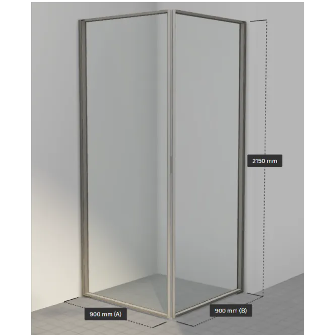 Hovedbilde INR Edge 12 Dusjhjørne – Stone – 90x90 cm