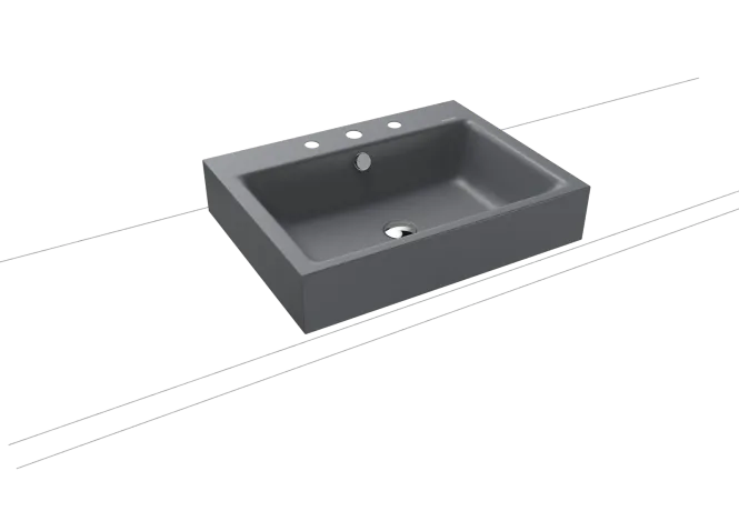 Hovedbilde Kaldewei PURO Mod 3157 Toppmontert Servant, 60x46 cm, Cool Grey 70, 3 ...