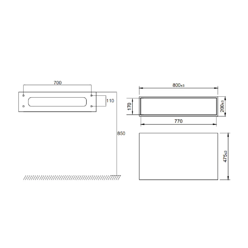 Scandtap Solid S Servantskap 80 cm uten servant
