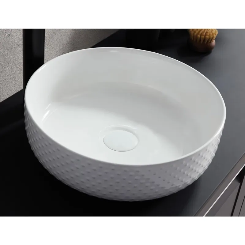 Scala Bad Bianca servant ø35,5 cm toppmontert nupper porselen