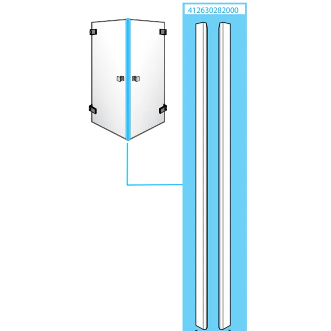 Hovedbilde Duscholux Allegra X transparente magnetlister (2pk)