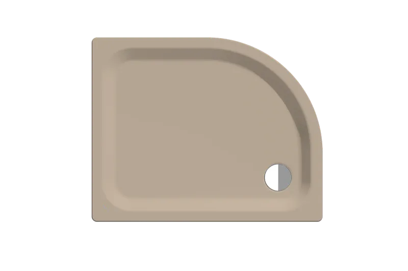 Kaldewei ZIRKON Mod 501-2 Dusjkar 90x75 cm, Warm Beige 40, Easy-Clean Finish, med støtte
