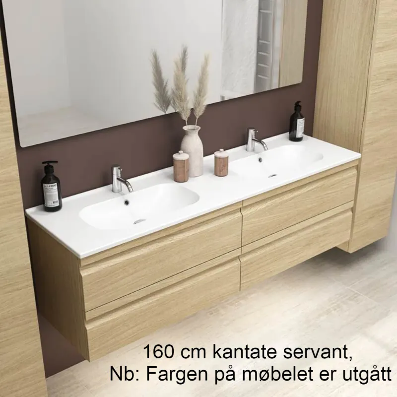 Dansani Kantate dobbel møbelservant 121-161 cm - porselen