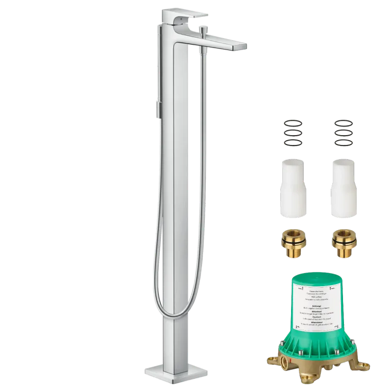 OUTLET: Hansgrohe Metropol 1-greps Frittstående Badekarbatteri Inkl.Innbyggingsdel