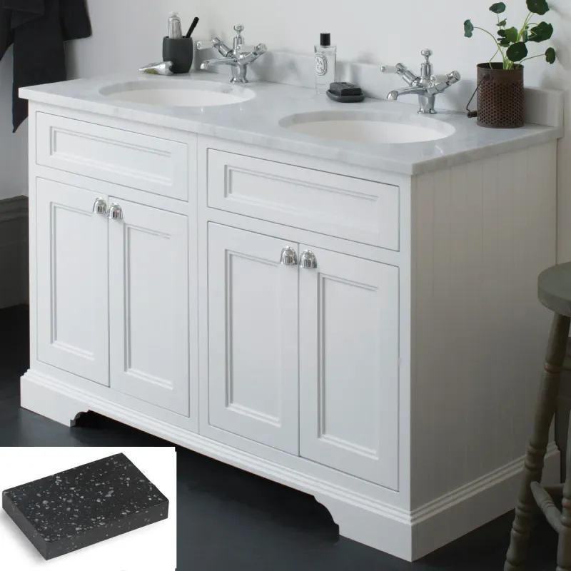 Burlington servantskap 130x55cm med benkeplate/underlimt servant