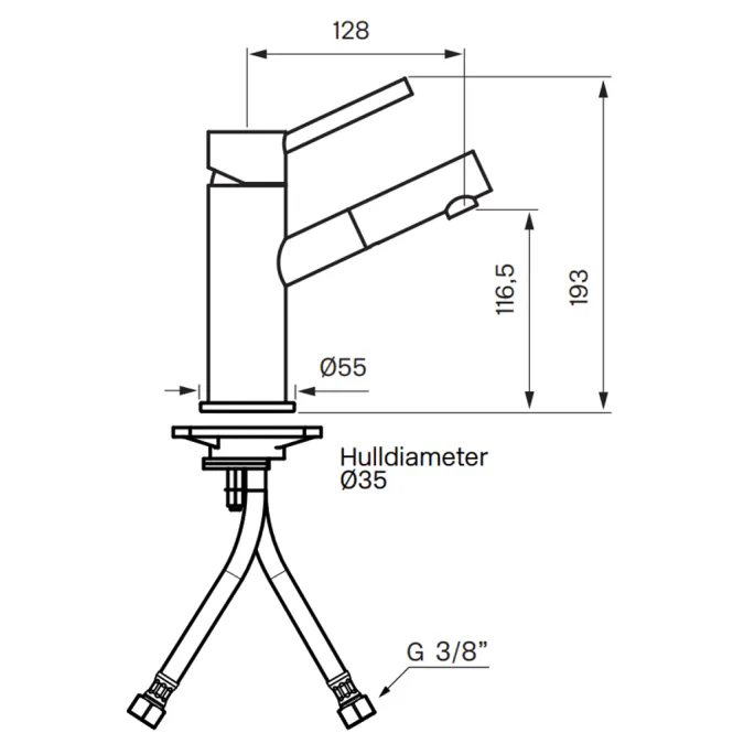 Hovedbilde Tapwell BI071 servantbatteri