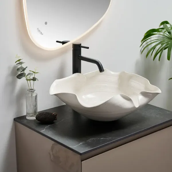 Hovedbilde Scala Bad Handmade ART Snøfrisk Toppmontert Servant 48x37 cm