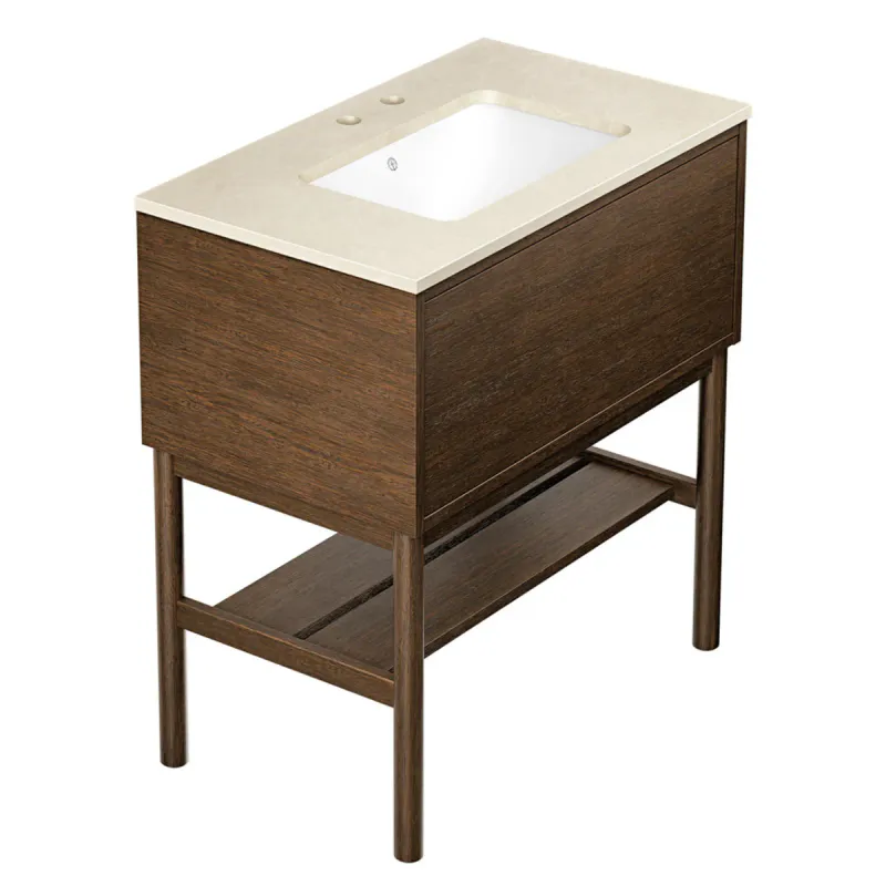 Gustavsberg Ducentic Servantskap 80 cm med Benramme, Beige Royal Benkeplate og Underlimt Servant