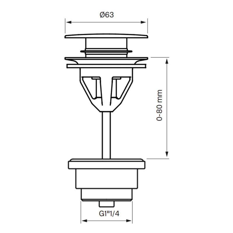 Tapwell 74200 bunnventil pop-up