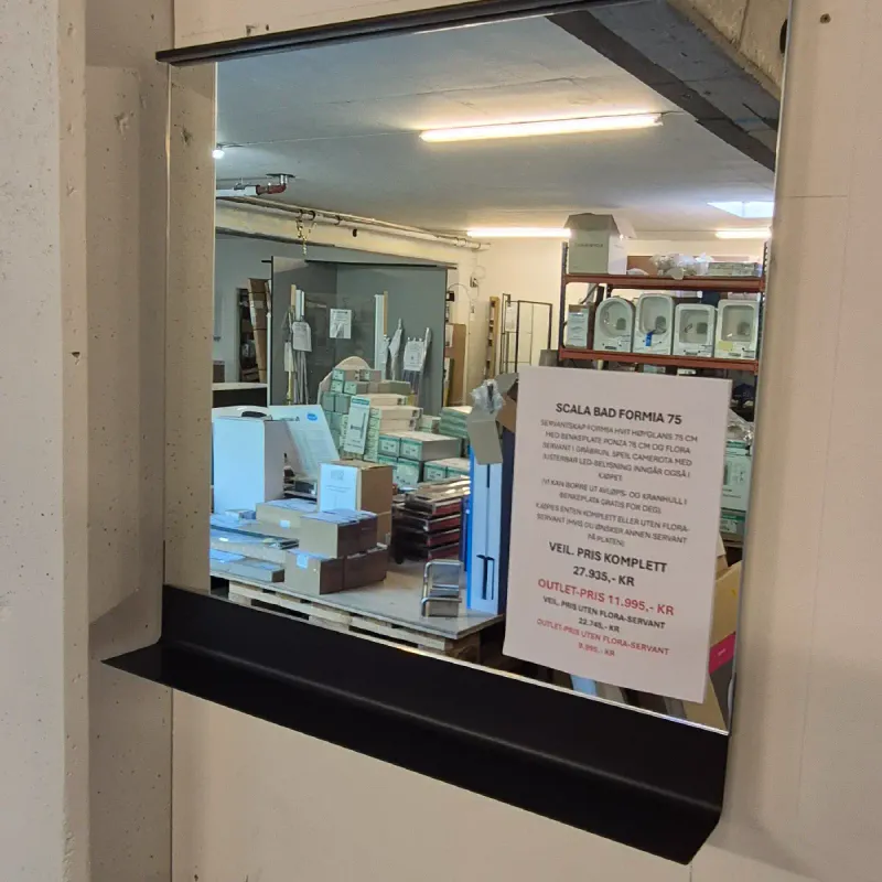 OUTLET: Scala Bad Formia 75 cm Baderomsmøbel Hvit - Utstilling