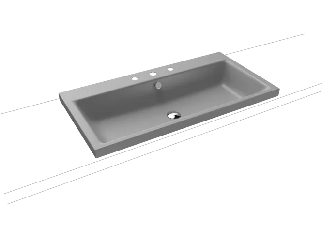 Hovedbilde Kaldewei PURO Mod 3155 Toppmontert Servant, 90x46 cm, Cool Grey 30, 3 ...