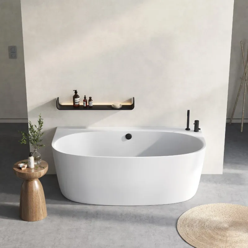 Strømberg Arden Back-To-Wall Badekar 160x86 cm