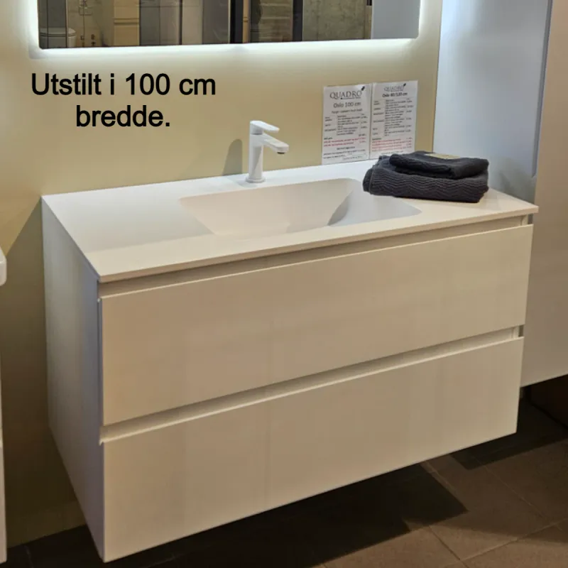 Quadro Bad Oslo 80 cm servantskap - med servant