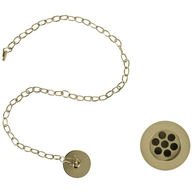 Hovedbilde Burlington servantplugg m/kjede for servanter med to kranhull