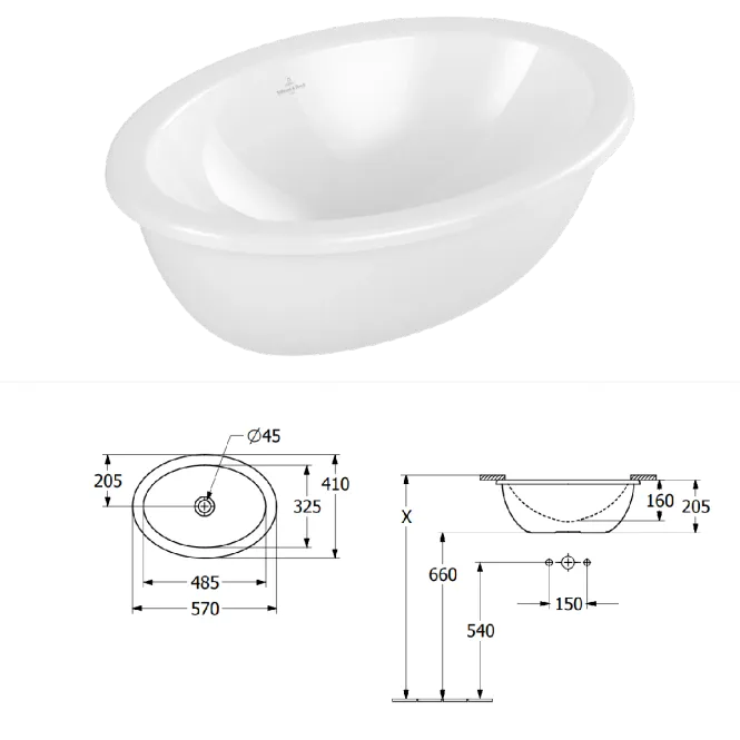 Hovedbilde Villeroy & Boch Loop & Friends 48.5x32.5 cm servant - underlimt