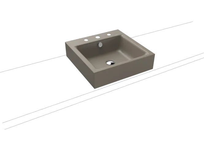 Hovedbilde Kaldewei PURO Mod 3156 Toppmontert Servant, 46x46 cm, Warm Grey 60, 3 ...
