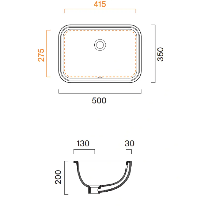 Catalano Italy Underlimt Servant 50x35 cm