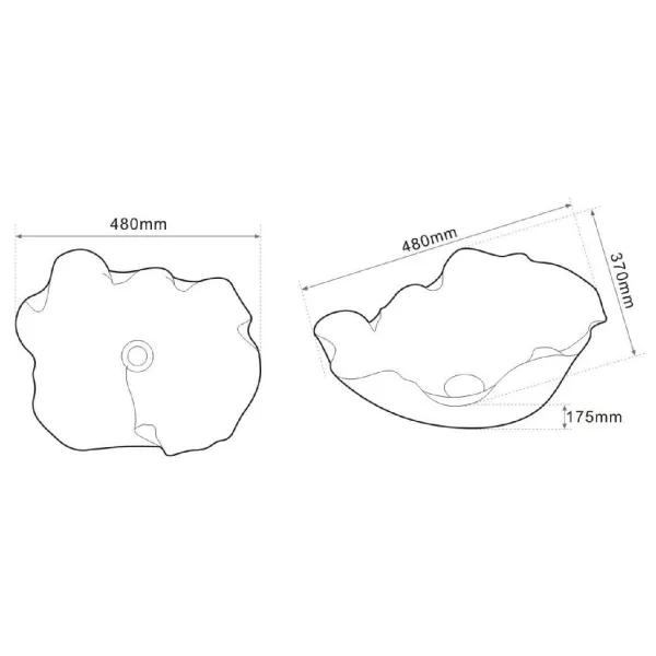 Hovedbilde Scala Bad Handmade ART Snøfrisk Toppmontert Servant 48x37 cm