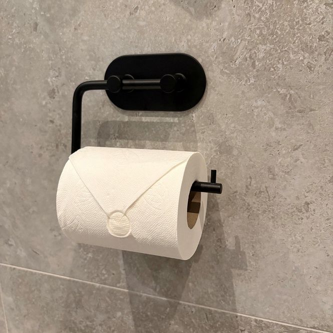 Hovedbilde Beslagsboden DESIGN Toalettpapirholder Matt, Sort Rustfritt Stål