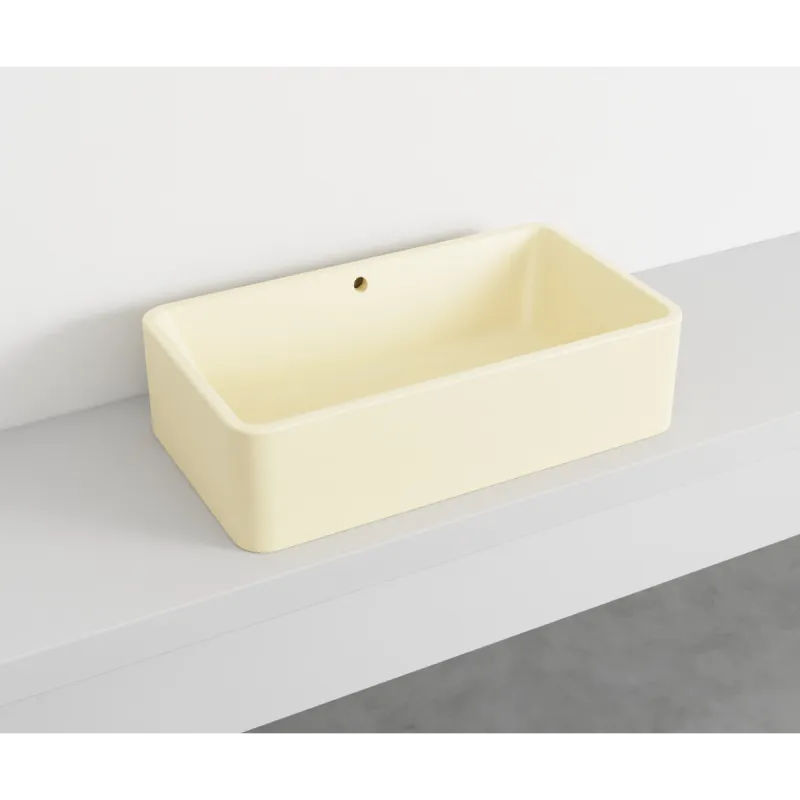 Cielo Shui Comfort rektangulær servant 70x42 cm toppmontering