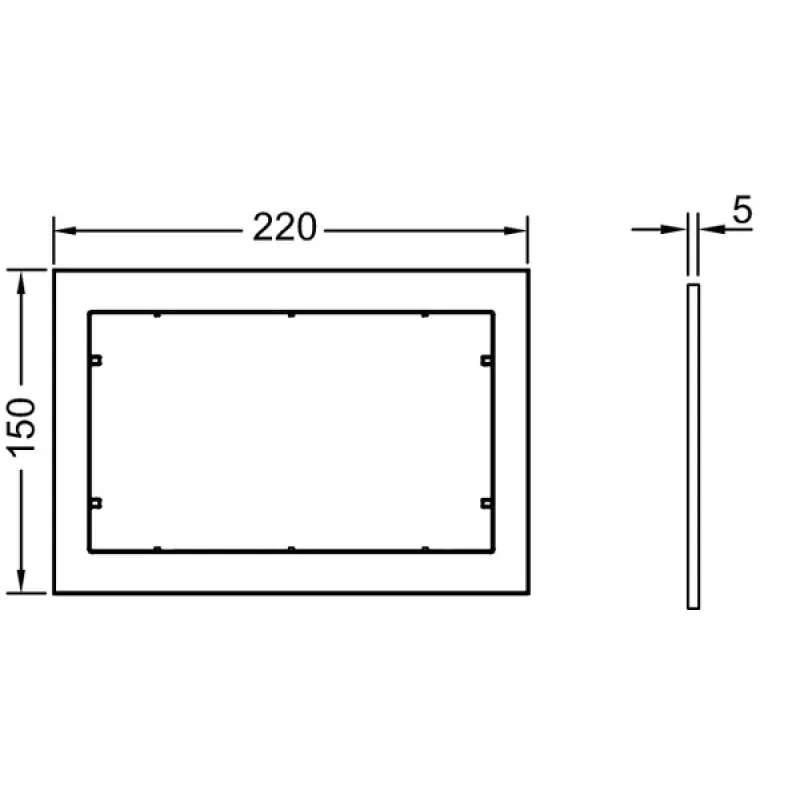 Distanseramme for TECEnow/velvet/loop betjeningsplater