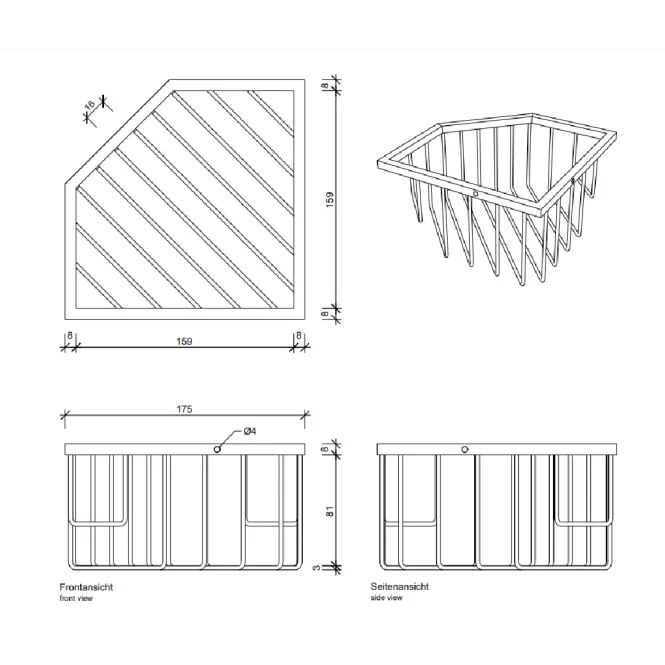 Hovedbilde Decor Walther CORNER WA ECK1 dusjkurv for hjørnemontering