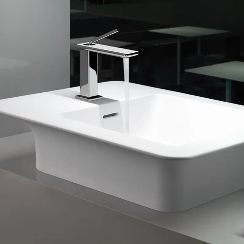 Gessi Ispa servantbatteri hvit/krom