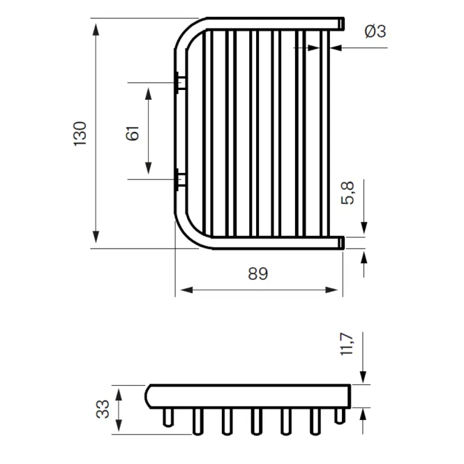 Hovedbilde Tapwell TA126 såpehylle