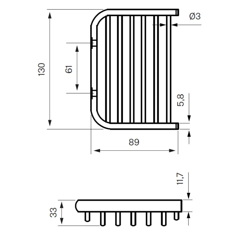 Tapwell TA126 såpehylle