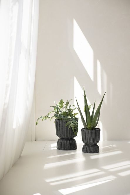 Hovedbilde Handed By Planter diabolo kurv Mørk grå liten