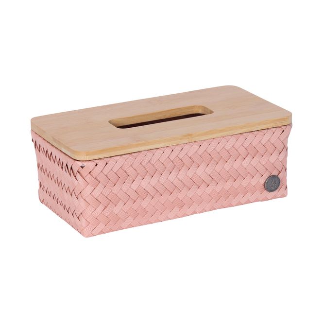 Hovedbilde Handed By Tissue box rectangular Kobberrosa med bambuslokk
