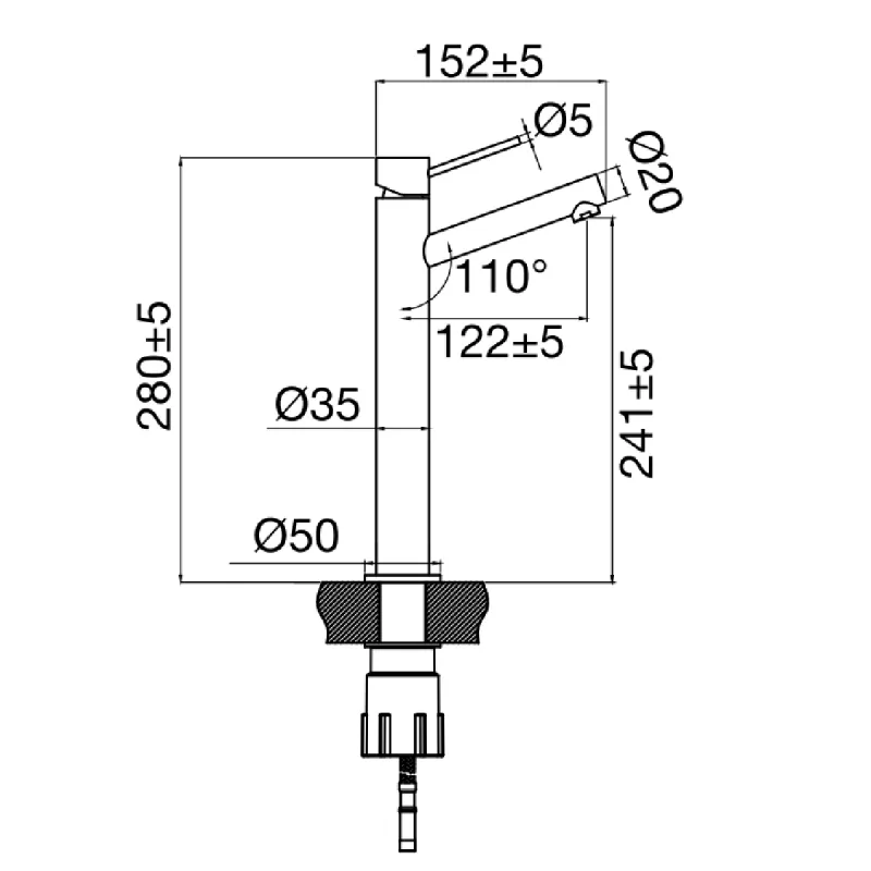 Scandtap Steel Vector High Servantbatteri