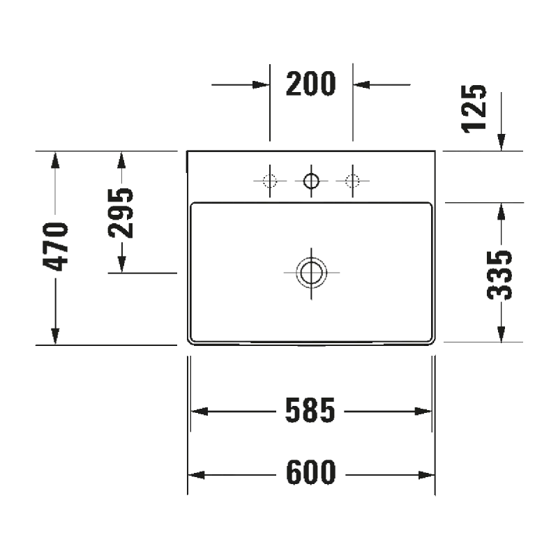 OUTLET: Duravit DuraSquare Møbelservant 60x47 cm – Hvit