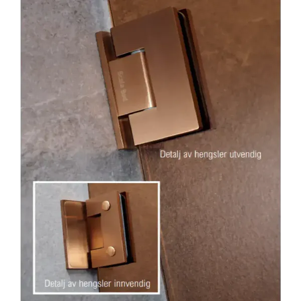 Hovedbilde Scala Bad Silvano Badekarvegg 80x145 cm - Sotet glass