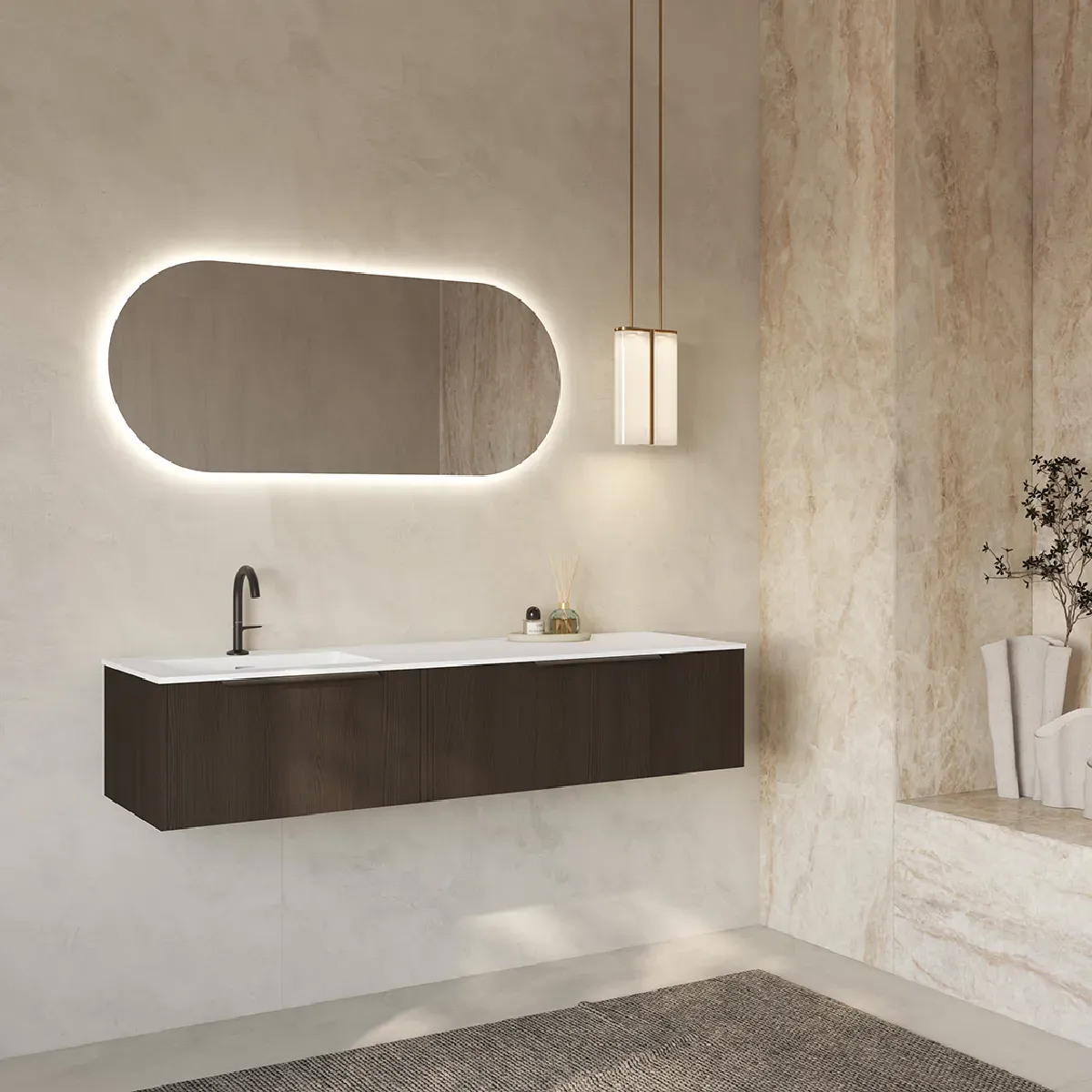 FossBad Dis Møbelservant 121-161 cm - Corian