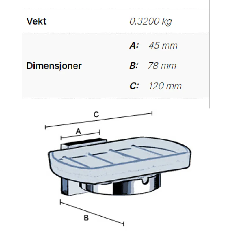 Smedbo House såpekopp med holder - porselen