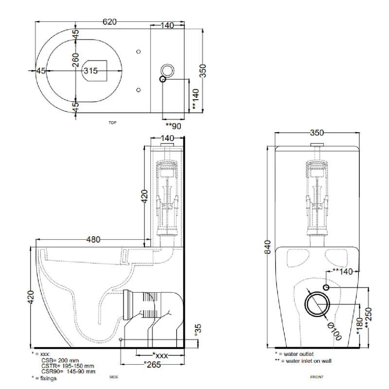 Cielo Smile Mini Monoblock gulvtoalett inkl.sete med softclose