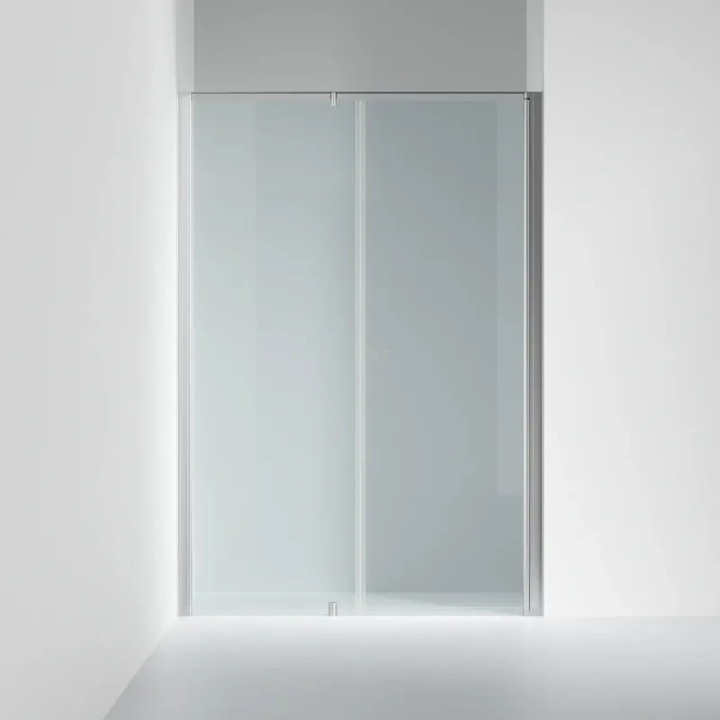 OUTLET: INR Linc 4 Original Dør Med Fastfelt For Dusjnisje - 127 cm - Blankpolert profil/Klart glass med timeless