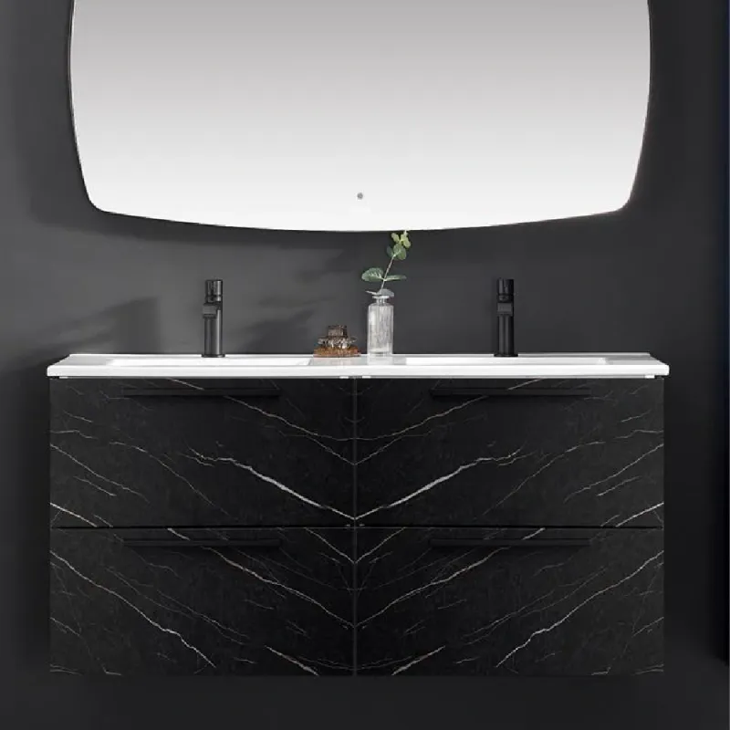 Scala Bad Como 120 cm dobbel servantskap - Stone fronter