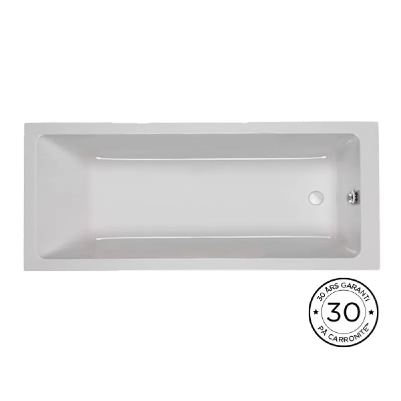 Strømberg Quantum badekar 150/160/170cm innebygd/nisje/hjørne