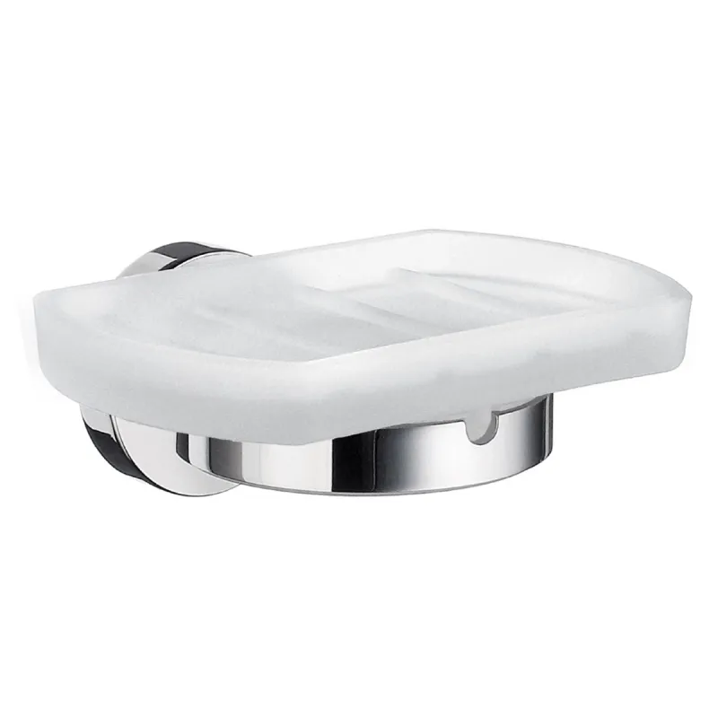 Smedbo Home såpekopp med holder - frostet glass