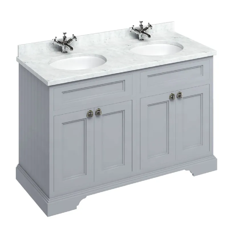 Burlington servantskap 130x55cm med benkeplate/underlimt servant