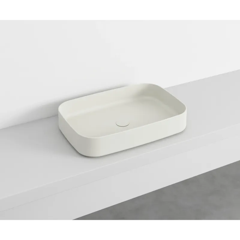 Cielo Shui Comfort rektangulær servant 60x40 cm toppmontering