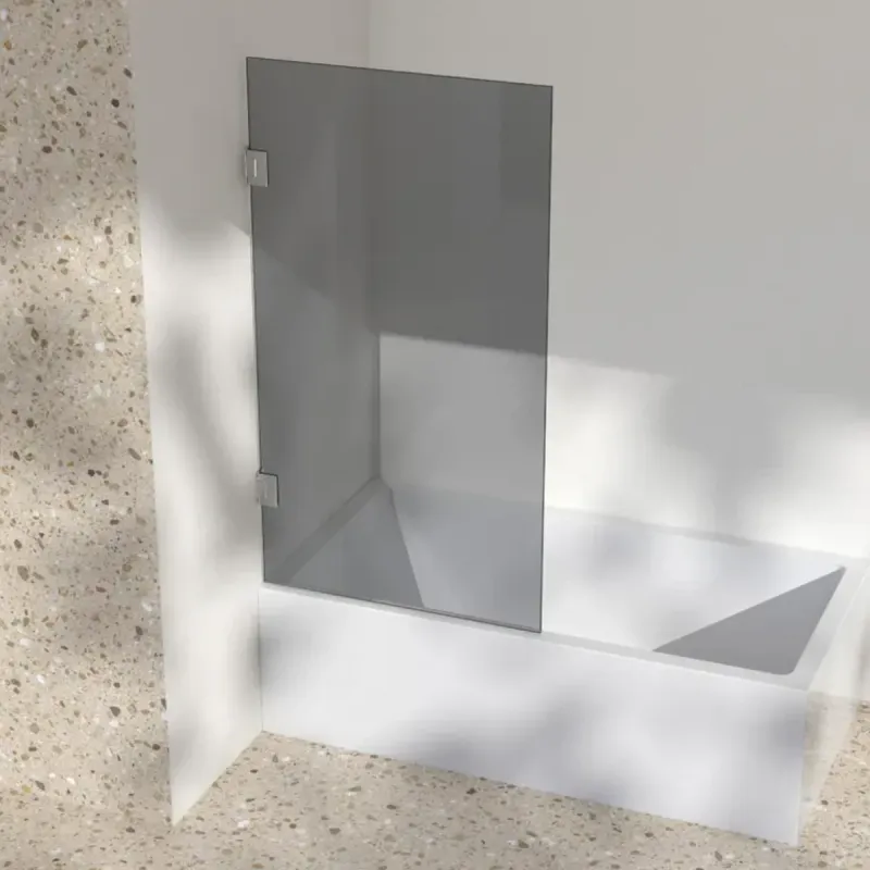 Scala Bad Silvano Badekarvegg 80x145 cm - Sotet glass