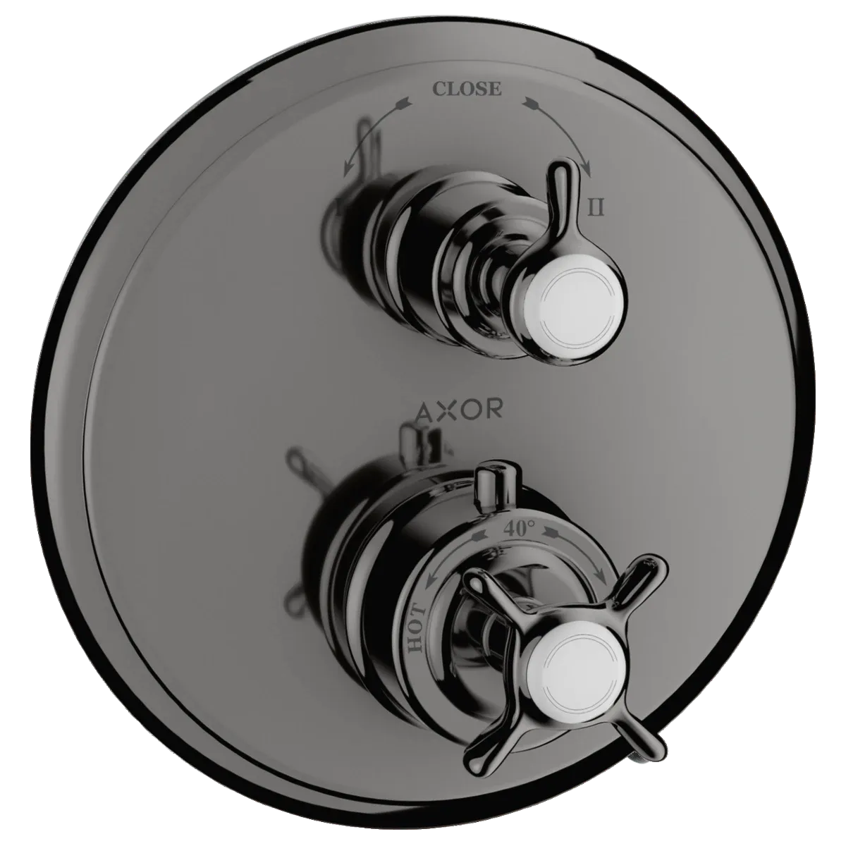 Axor Montreux Innebygd Termostatmodul med kryssgrep og avsperring/vender - 2 uttak