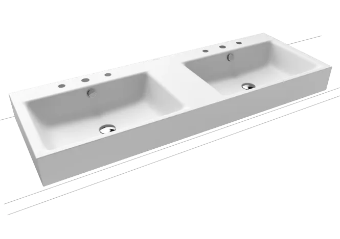 Hovedbilde Kaldewei PURO Mod 3171 Dobbel Toppmontert Servant, 130x46 cm, Alpine ...