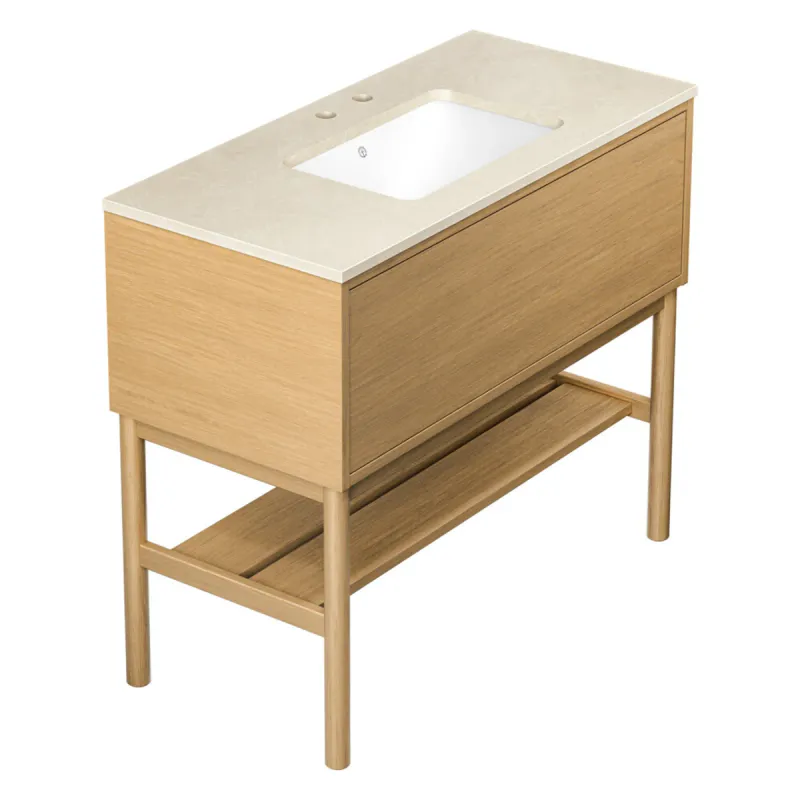 Gustavsberg Ducentic Servantskap 100 cm med Benramme, Beige Royal Benkeplate og Underlimt Servant