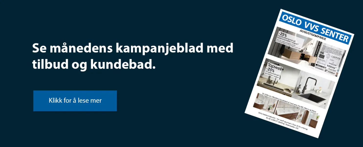 Se månedens tilbud til baderommet - baderomsmøbler, servanter, veggtoaletter, dusjtoaletter, badekar, dusjhjørner og dusjkabinetter. 